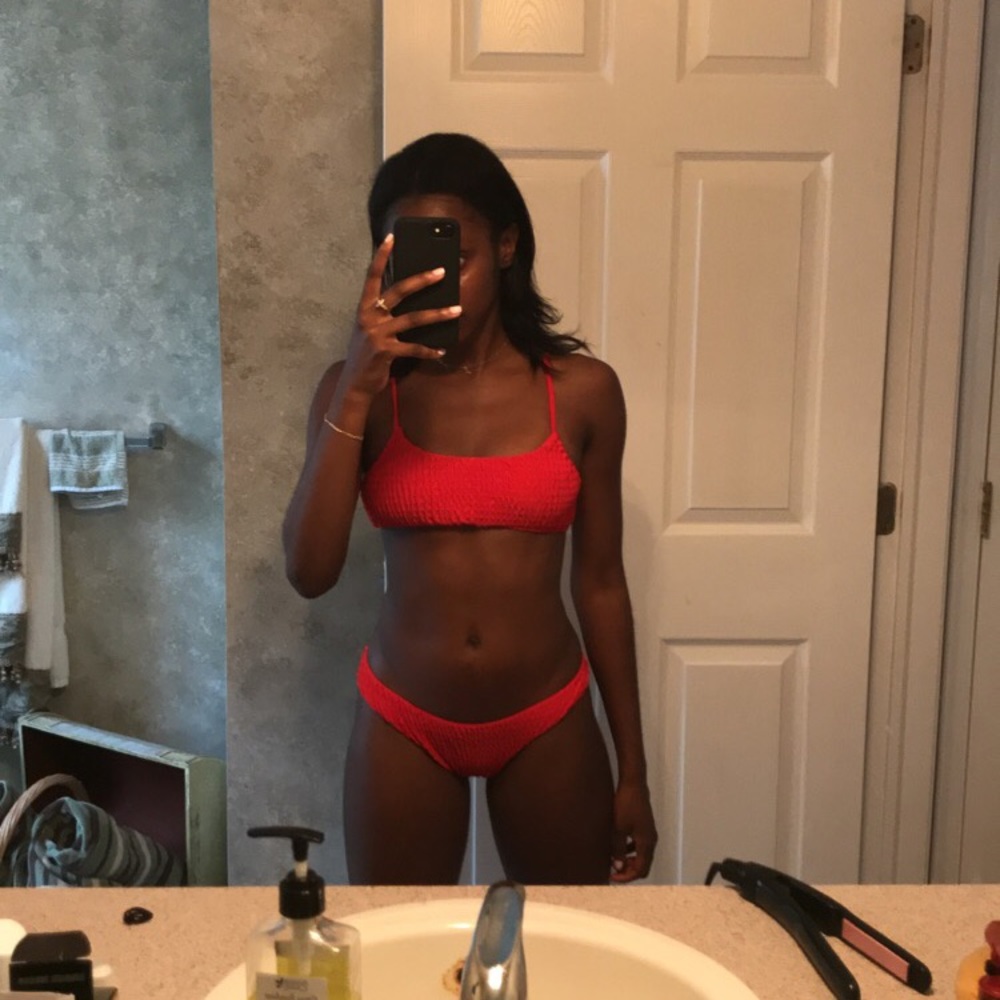 smocked bikini